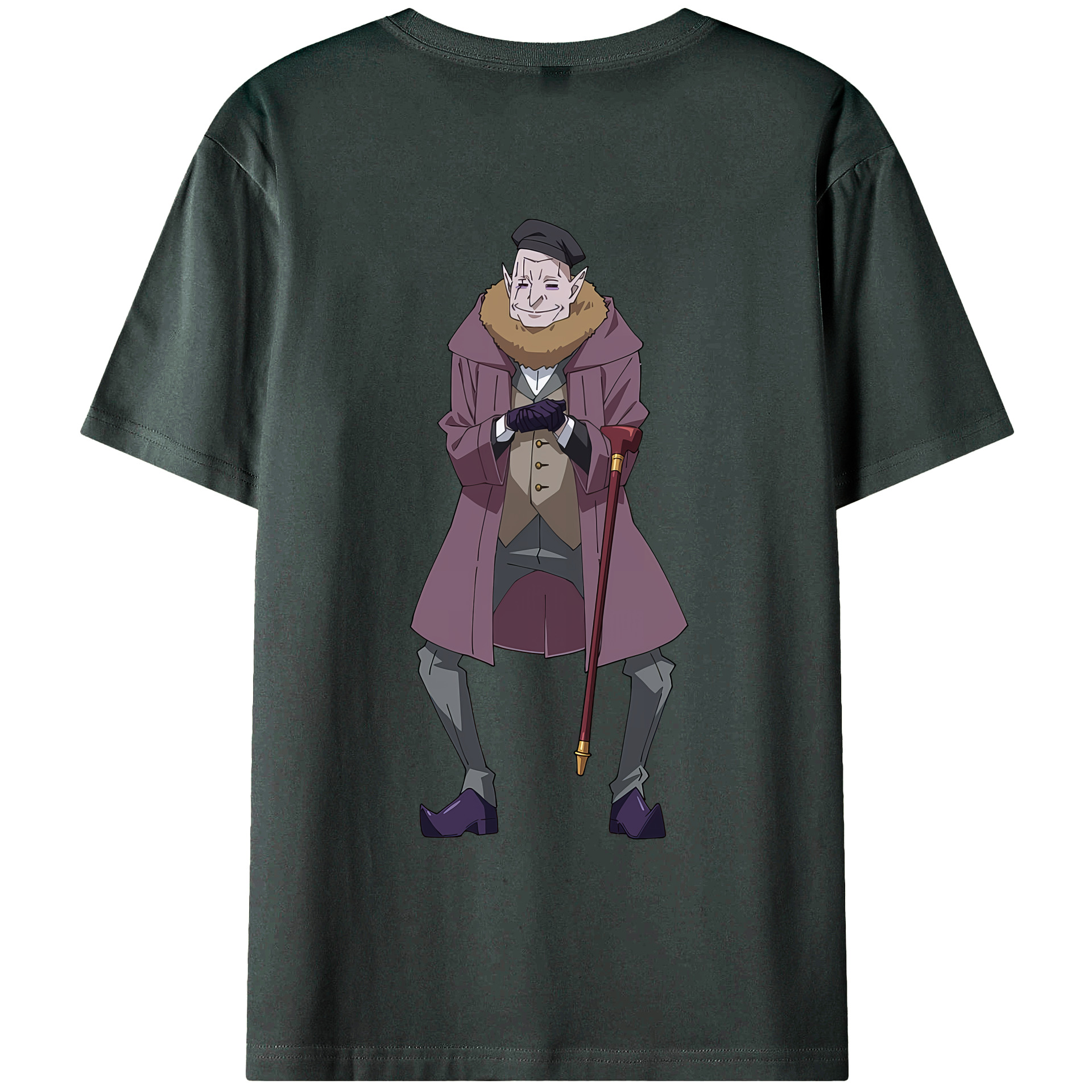 （画像用） 転スラ Regarding Reincarnated to Slime 綿100％ メンズ半袖Tシャツ（バックプリント） 通気性